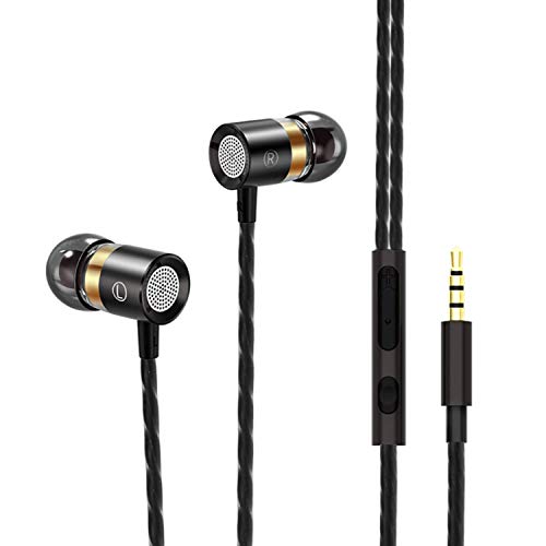 Auriculares con Cable, DEAROPE Auriculares in Ear Magnéticos con Micrófono Sonido Estéreo para Samsung Galaxy, Huawei, XiaoMi, PC, MP3/MP4 y Todos los Dispositivo de Interfaz de 3,5mm (Tipo 2)