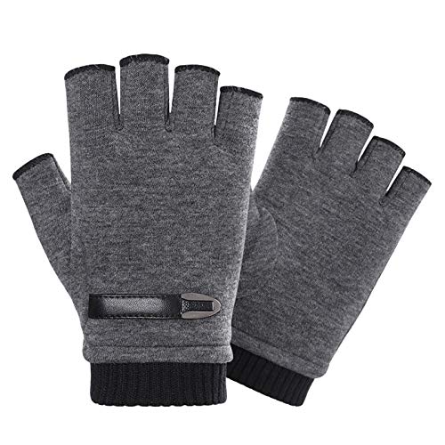 Axdwfd Guantes De Punto De Pantalla Táctil, Invierno, Guantes De Alta Tecnología Cálidos, con Empuñaduras, Usadas For Envíos De Mensajes De Texto Y Mecanografías (Color : Gray)