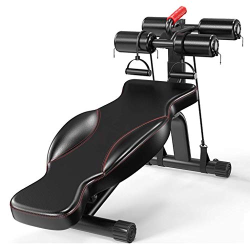 Baibao Banca con Mancuernas Sit-up Junta Abdominales Fitness Equipment Inicio Multi-función de Aptitud Abdomen/Abdominal Junta Gimnasia de Chai (Color : Black, Size : 134x38x113cm)