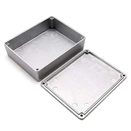 BE-TOOL Caja de proyectos electrónicos, caja de aluminio fundido a presión para alimentación externa, exterior, caja de conexiones impermeable completa con conector (1 unidades-1590C 120 x 94 x 56 mm)