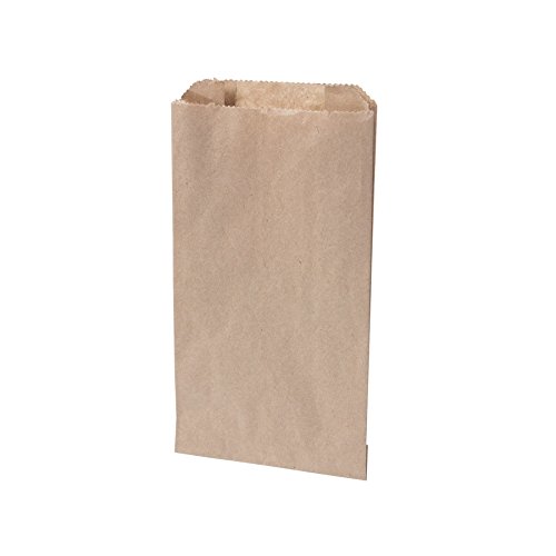 BIOZOYG Bolsas orgánicas y Desechables de Papel Bolsas de Pan Bolsas Plegables I Bolsas biodegradables para panecillos Productos horneados I 1000 Bolsas de Panadero Bolsa Plana marrón 10x5x18,5 cm