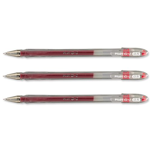 BOLIGRAFO PILOT G-1 ROJO TINTA GEL (12 unid.)