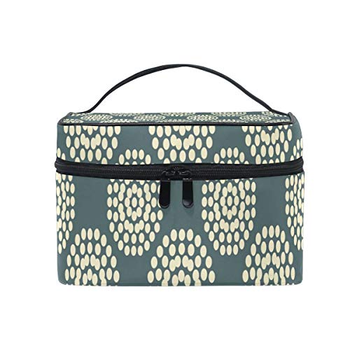 Bolsas de Maquillaje de Viaje de diseño Floral Azul con Cremallera Bolsa de cosméticos Bolsas de Aseo Bolsas de Tren Bolsas de Almacenamiento CBG-171