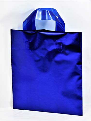 Bolsas satinadas con asa suave para caja de regalo y llevar diferentes tamaños y colores (azul, 25 x 30 cm, 5 unidades)