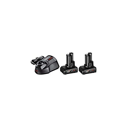 BOSCH 1600Z00046 - Conjunto batería Power Set 12 V 4,0 Ah. con 2 Baterías de 4,0 Ah. Cargador AL 1130 CV. Caja de cartón.