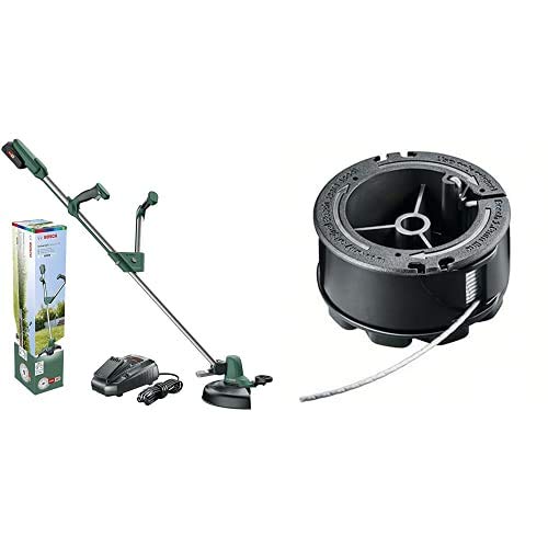 Bosch Home and Garden UniversalGrassCut 18-260 - Cortabordes a batería, 1 batería de Litio 18V 2.0 Ah, Sistema 18 V, en Caja de cartón +  Bobina de Hilo para UniversalGrassCut, para cortabordes