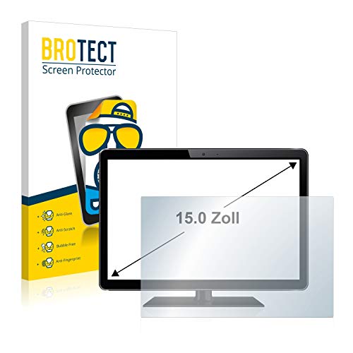 BROTECT Protector Pantalla Anti-Reflejos para Monitores industriales con 38.1 cm (15 Pulgadas) [305 mm x 228 mm, 4:3] Película Mate Anti-Huellas