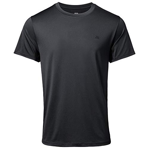 Camiseta Deportiva para Hombre, para Entrenamientos y Running, Pack de 1, Camiseta de Manga Corta, Transpirable, Absorbe la Humedad, Materiales 100% Reciclados (Negro, X-Large)