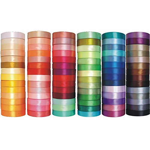 Cinta de Raso Satén 3mm / 6mm / 12mm / 25mm / 38mm / 50mm; 32m / 91m Seda Colores Mezcla para Embalaje Decoración de Regalo Cajas Flores Boda Navidad