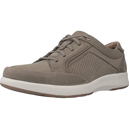 Clarks Un Trail Form, Zapatos de Cordones Derby, Gris (Taupe Nubuck-), 43 EU