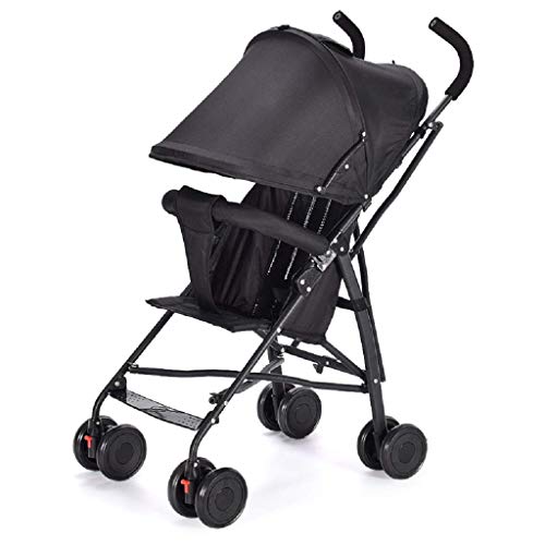 Cochecito DZWSD Silla de Paseo de Paraguas Ligero, Sistema de Viaje Plegable, Adecuado para Asientos reclinables del automóvil, toldo Ajustable de Tres velocidades