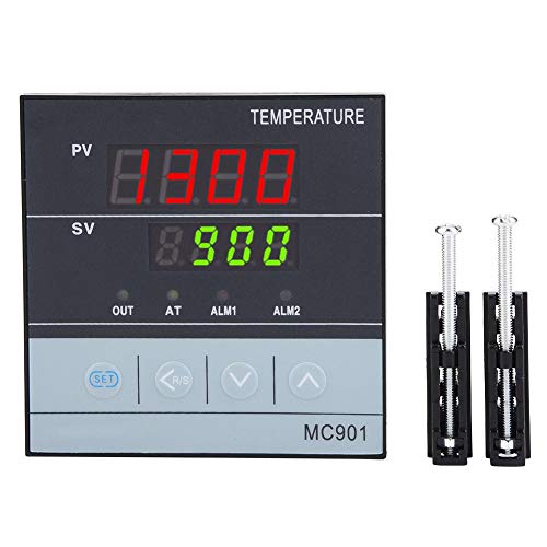 Controlador de temperatura PID, MC901 Control de temperatura programable digital K Tipo PT100 Entrada de sensor Salida de relé SSR