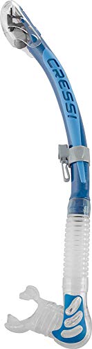 Cressi Epsilon SPE Alpha Ultra Dry Snorkel de Silicona, Diving and Snorkeling Made in Italy, Unisex, Azul Claro, Talla única