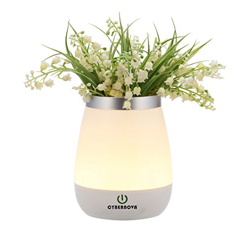 CYBERNOVA Dimmable LED Vase lámpara 3 Modos Warm White NightLights Touch Led lámpara de escritorio para niños Niños Bebé luz de la noche y Dormitorio Decoración de la sala de estar recargable