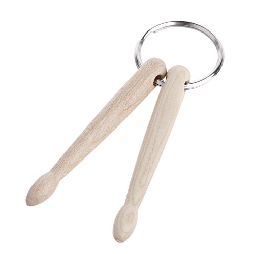 Dabixx Keychain, Mini Palillos de Tambor Llavero Palos de Madera Llavero Llavero Llavero Regalo de percusión - 2