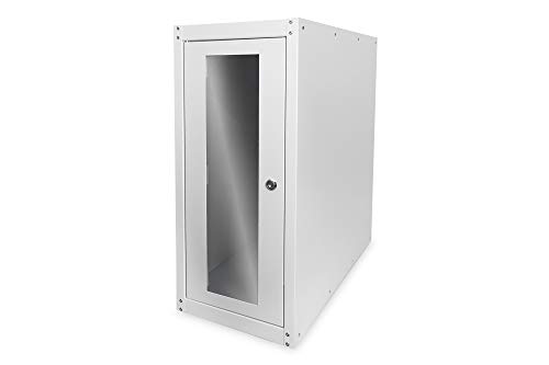 Digitus DN-CC 9001 - Caja para CPU (IP20, 65 x 30 x 60 cm, con Puerta de Seguridad vitrificada y Ruedas), Color Gris