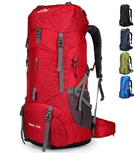 Doshwin 70L Mochila Camping Trekking Senderismo Viaje (con Funda  Impermeable)