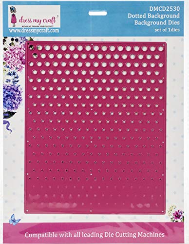 DRESS MY CRAFT/CRAFTER'S 3PL Troqueles metálicos con puntos BKG, Fondo - Punteado, talla única