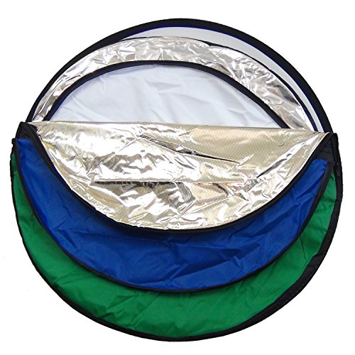 DynaSun Set Fondo Reflector Difusor Plegable 7en1 60cm Blanco Plata Oro Azul Verde