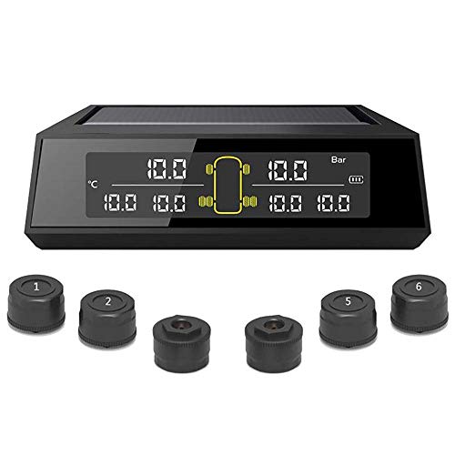 Elikliv Camión Neumático Presión Sistema de Monitoreo Inalámbrico TPMS Presión de Neumáticos Con 6 Externo Sensores Y Digital LCD Pantalla Para Coche Camión