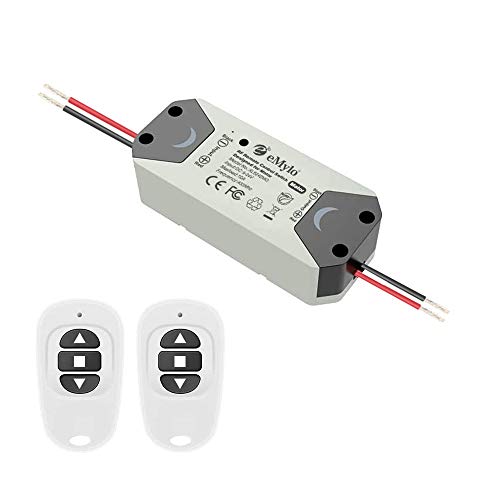 eMylo Smart Wireless RF Controlador del motor Interruptor de RF relé 12V Motor Control remoto Interruptor 5V-24V para puerta enrollable/cortinas eléctricas/bomba de agua Control Motor adelante/atrás