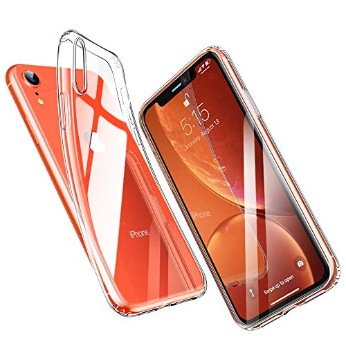 ESR Funda Compatible con iPhone XR, Anti-Amarillo, Antiarañazos, Carcasa Antigolpes con TPU Suave Silicona Air Cushion, Compatible con Carga Inalámbrica, Transparente