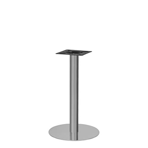 Estructura individual redonda de acero inoxidable, altura de 71 cm, mesa de bar