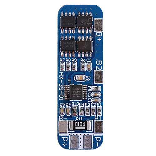 Eurobuy 3 Series 11. 1V 12V 12. 6V Placa de Protección de Batería de Litio de Iones de Litio 18650 Batería Celular Placa de Protección de Pcb Bms (9-10A)