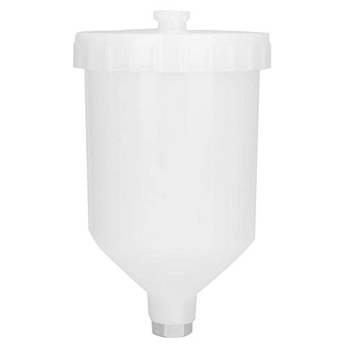 Fafeicy 600ml Vaso Pistola Pintura, Pistola Pulverizadora de Aire Vaso de Olla, En Aerosol de Plástico Conector Roscado de Acero Inoxidable Pieza Accesorios Para Herramientas Manuales