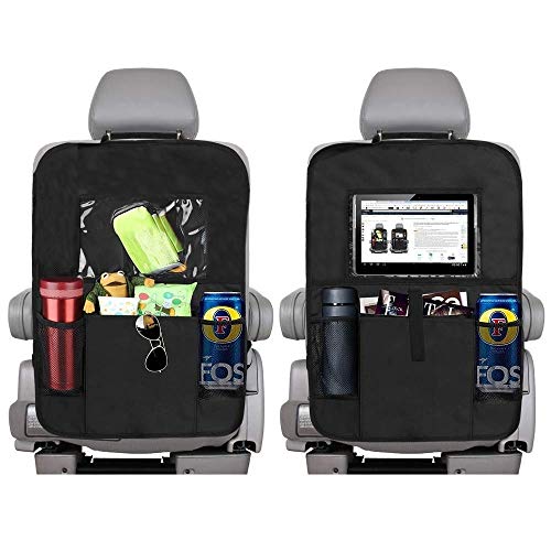 FAnet Organizadores para Coche, 2 Pack Kick Mats de Coche Organizador para Asientos de Coches, Universal Multi-Bolsillo Protector Trasero del Asiento de Coche para Niños