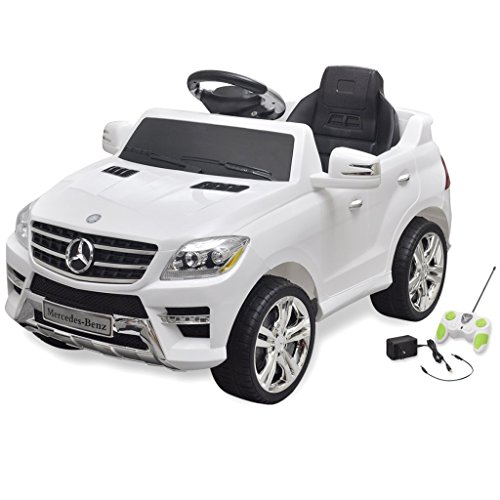 Festnight Coche Eléctrico para Niños ML350 Mando a Distancia 6 V Blanco