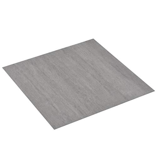 Festnight Lamas para Suelo de PVC Autoadhesivas Mármol Negro 5,11 M²/ 1,5 Mm Resistente y Antideslizante Ideal para Suelos Concurridos, como Cocinas, Baños, Salones