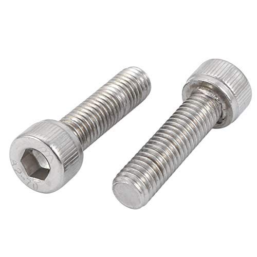 Fifet 2pcs M8x30mm Inoxidable 304 Mano Izquierda Acero Rosca de Cabeza Hueca Hexagonal Tornillo Tornillo