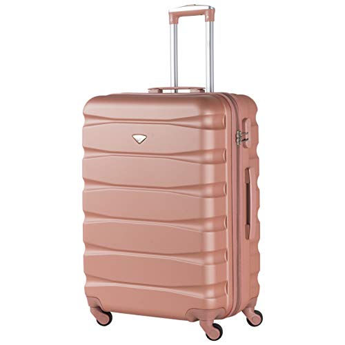 Flight Knight ABS 3 Tamanos Maleta Ligera Compatible con Vueiling, Iberia, RyanAir, Easyjet, Air Nostrum, Air Europa Entre Muchas Otras! Maleta De Mano 55x35x20 cm Maletas De Viaje Grandes 4 Ruedas