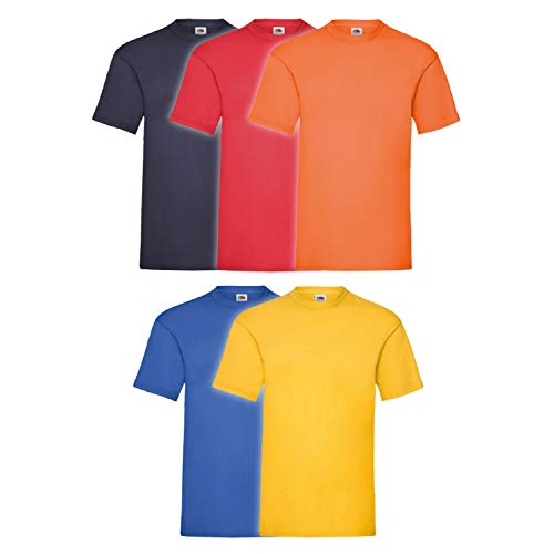 Fruit of the Loom 5X 61-036-0 - Camiseta, Hombre, Colour Set I, L