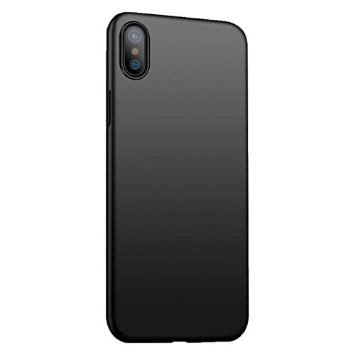 Funda iPhone X/XS/XS MAX Ultra Fina Case Ligera Flexible PC Protección Cáscara Ultra-Delgado, Anti-Rasguño, Anti-Golpes, Anti-Estático, Cover teléfono Caso (iPhone XS MAX, Negro)