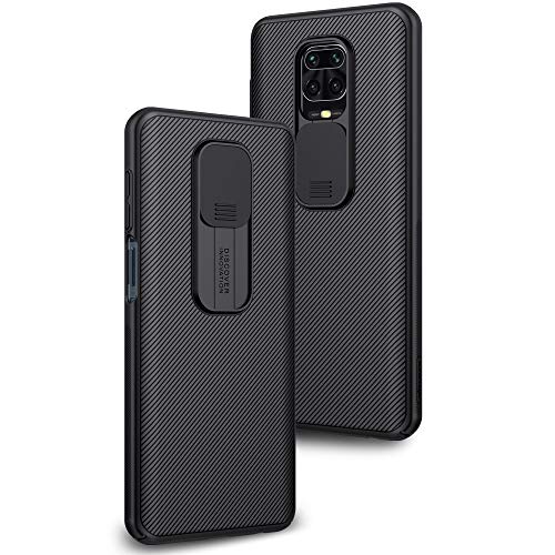 Funda para Xiaomi Redmi Note 9S / Note 9 Pro Protección de la cámara Carcasa Cubierta de cámara Deslizante Proteger Ultra-Delgado Híbrida PC Anti-Choque Anti-arañazos - Negro