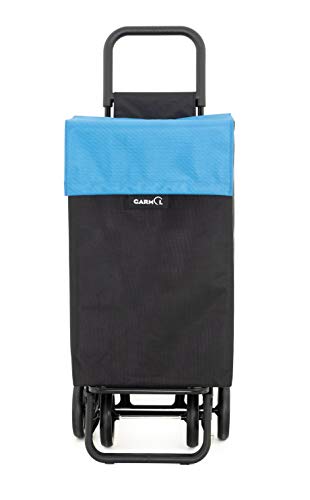 Garmol Carro Compra, Negro y Azulina, 48L