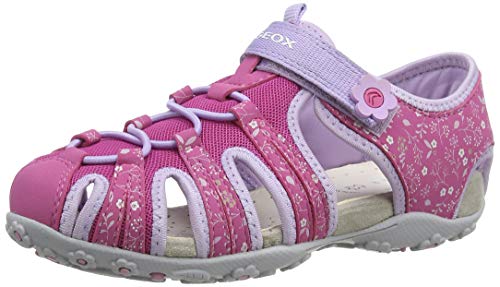 Geox Jr Sandal Roxanne B, Sandalias Punta Cerrada Niñas, Rosa (Fuchsia/Lilac C8257), 36 EU