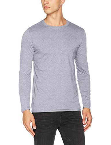 Gildan Soft Style L, Camiseta para Hombre, Gris (Rs Sport Grey), Medium