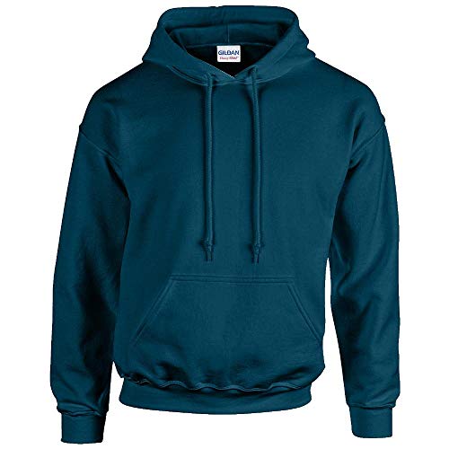 GILDAN Sudadera con capucha para hombre Adult 50/50, color liso azul M