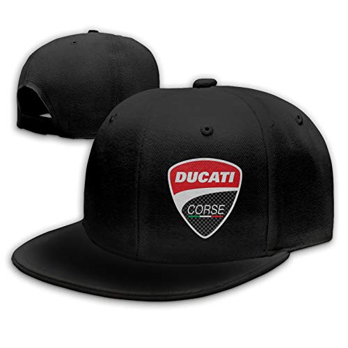 Gorras de béisbol Sombreros de Hip-Hop Ajustables Unisex Gorra Plana con Visera Snapback Baseball Caps Ducati Corse