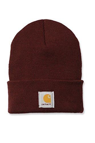 Gorro de invierno Carhartt para él y para ella, OFA, 100% acrílico, elástico (borgoña)