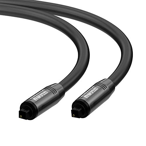 HDGear TC0040 - Cable óptico Toslink de Primera Calidad con contactos enchufables chapados en Oro (Enchufe Toslink a Conector Toslink) - 25,0m