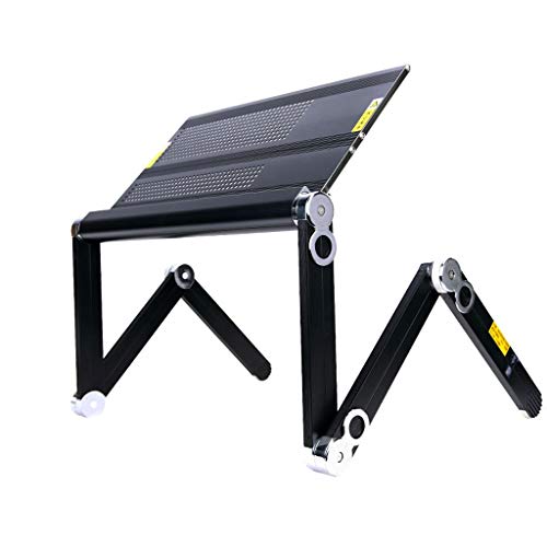 hongbanlemp Soporte para Portatil Tabla del Ordenador portátil Plegable Soporte Ajustable Soporte de sobremesa Mesa Plegable Laptop Stand Soporte Portátil (Color : Black)