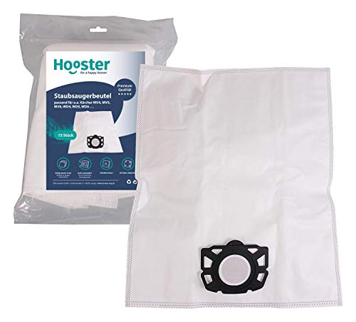 Hooster - 15 bolsas para aspiradora Kärcher WD 5 P / WD5 P/WD-5-P Premium EU II