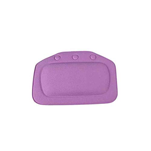 HYZXK Almohada para bañera Almohada para baño Bañera Baño Cuello Reposacabezas Almohadilla Suave Succión Uso del baño en casa-Azul Accesorios de baño (Color: Morado)