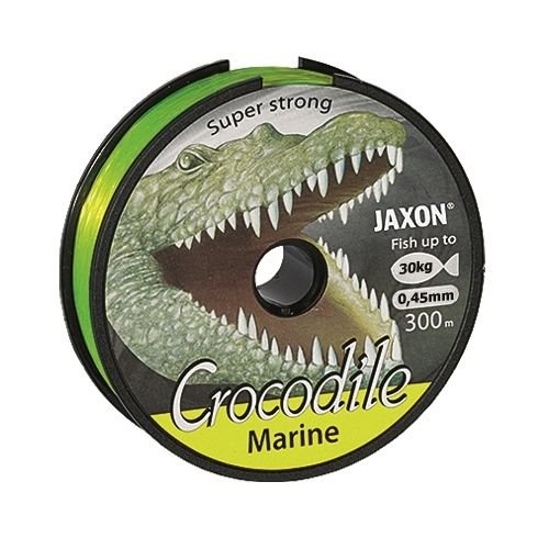 Jaxon Sedal de pesca marina Crocodile Marine, bobina monofilamento, 300 m, 0,40 mm, 25 kg, color amarillo fluorescente