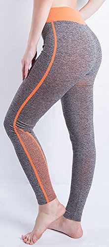 JIASHA Las Mujeres absorben el Sudor Power Flex Yoga Pantalones Nueve Pantalones, 15, M(length91CM)