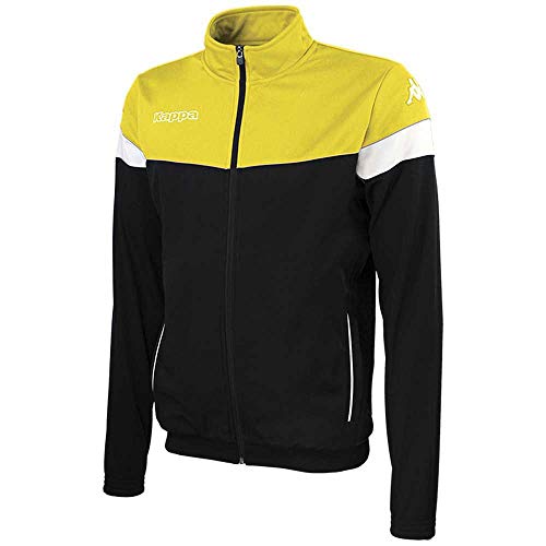 Kappa VACONE JKT Chaqueta, Hombre, Negro/Amarillo/Blanco, L